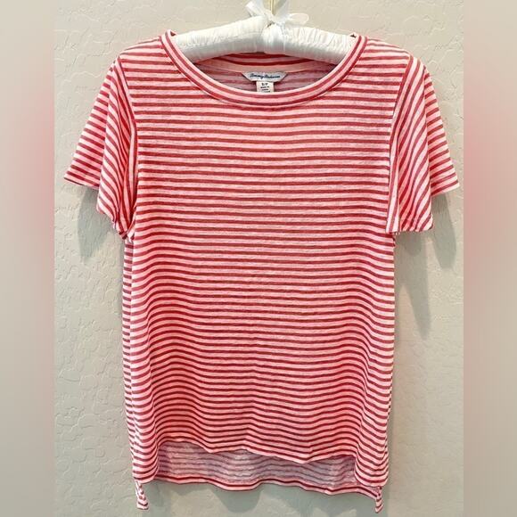 TOMMY BAHAMA | Red White Striped Tee Shirt Top Modal Blend Stretch | Small - Picture 1 of 6
